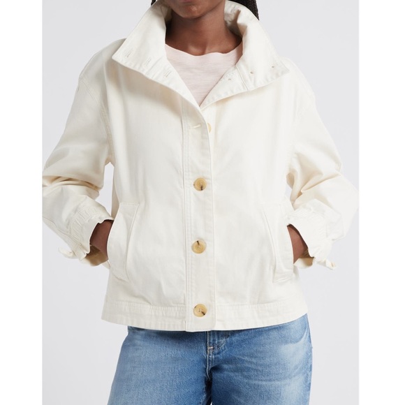 Caslon Jackets & Blazers - Women's Cream Button-Front Jacket